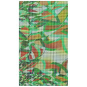 Korbweidekunst, grüne Bänder, Korallendetails Tischdecke (Vorderseite)