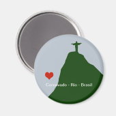 Korcovado, Christstatue, Rio Magnet (Vorderseite/Rückseite)