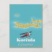 Korčula Kroatien Karte (Vorderseite)