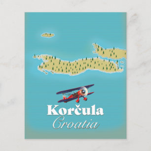 Korčula Kroatien Karte