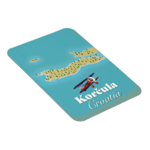 Korčula Kroatien Karte Magnet