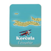 Korčula Kroatien Karte Magnet (Vertikal)