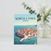 Korčula Town Kroatien Postkarte (Stehend Vorderseite)