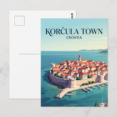 Korčula Town Kroatien Postkarte (Vorne/Hinten)