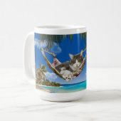 Kordsamt der Tassen-15oz in der karibischen Katze Kaffeetasse (Vorderseite Links)