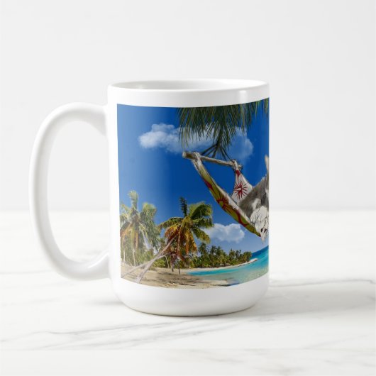 Kordsamt der Tassen-15oz in der karibischen Katze Kaffeetasse (Links)