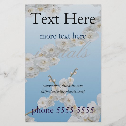 Korea Cherry Blüten Weiß Flyer (Vorne)