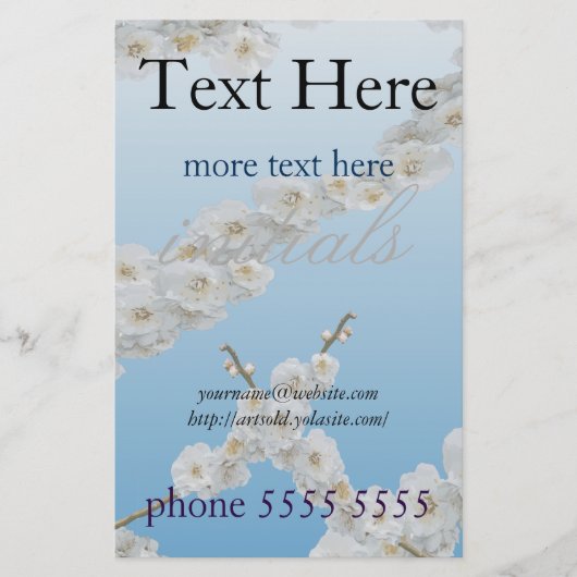 Korea Cherry Blüten Weiß Flyer (Vorne)