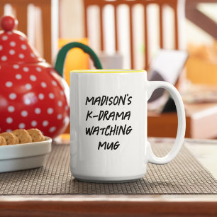 Korea Drama Watching Personalisiert Zweifarbige Tasse
