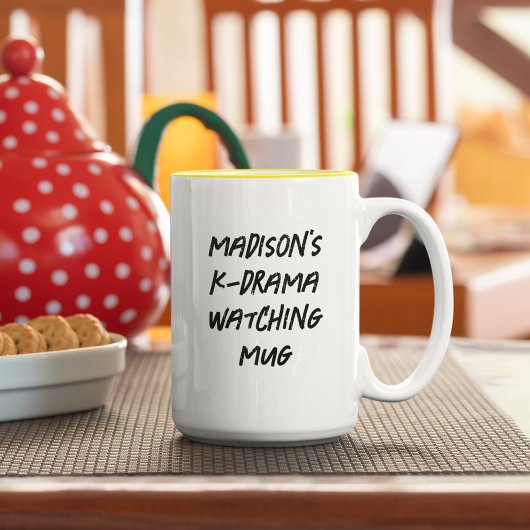 Korea Drama Watching Personalisiert Zweifarbige Tasse