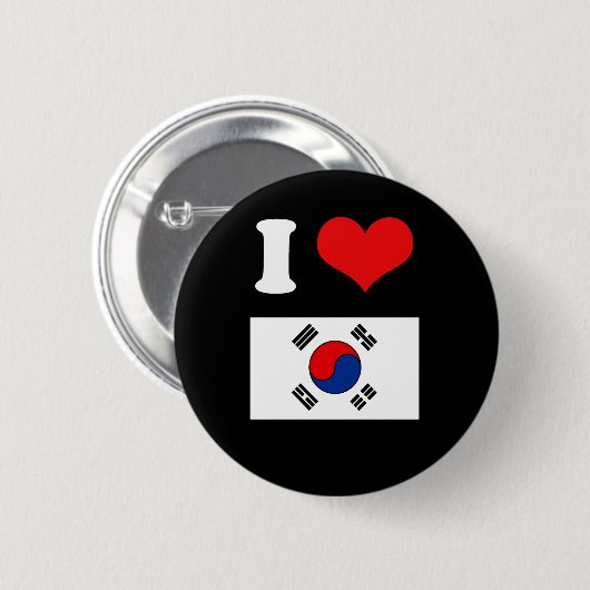 Korea-Flagge Button (Vorne & Hinten)