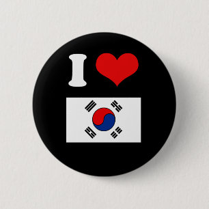Korea-Flagge Button