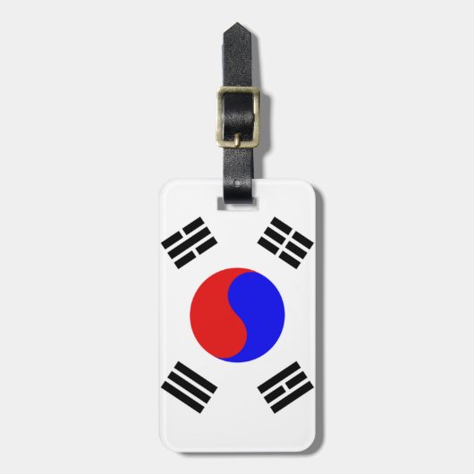Korea-Flagge Gepäckanhänger (Vorderseite vertikal)