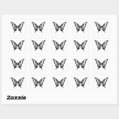 Korea Frack Butterfly Flag Quadratischer Aufkleber (Blatt)