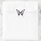 Korea Frack Butterfly Flag Quadratischer Aufkleber (Tasche)