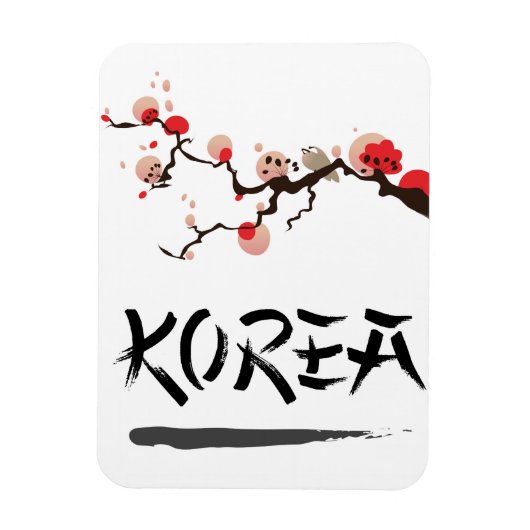 Korea Ink Vintage Reiseplakat. Magnet (Vertikal)
