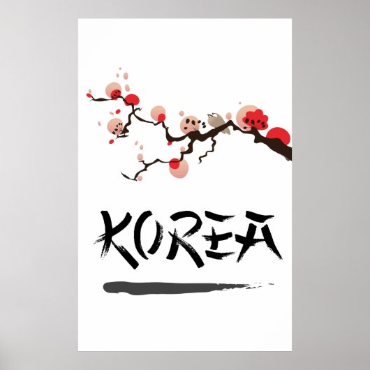 Korea Ink Vintage Reiseplakat. Poster (Vorne)