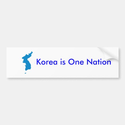 Korea ist eine Nation Autoaufkleber (Vorne)