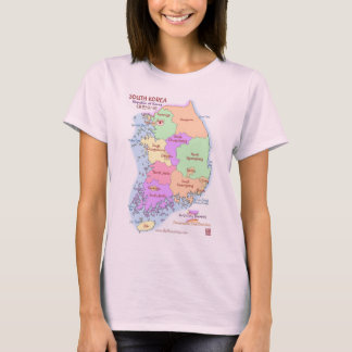 Korea-Karten-Damen-T-Shirt T-Shirt