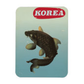 Korea Koi Vintages Reiseplakat Magnet (Vertikal)