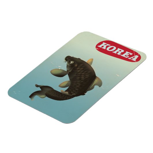 Korea Koi Vintages Reiseplakat Magnet (Linke Seite)