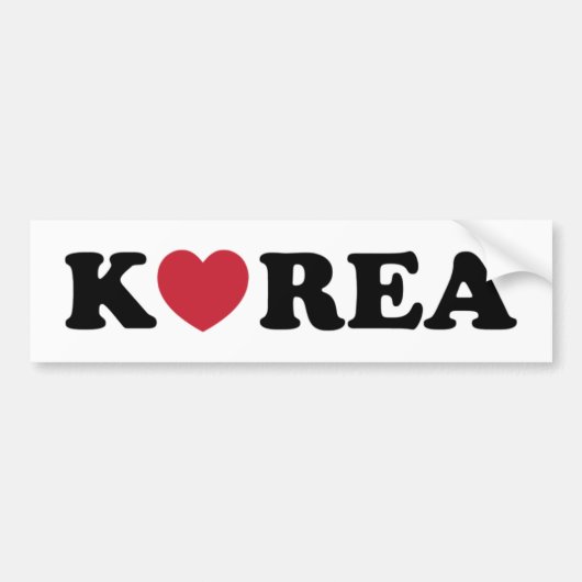 Korea Liebe Heart Autoaufkleber (Vorne)