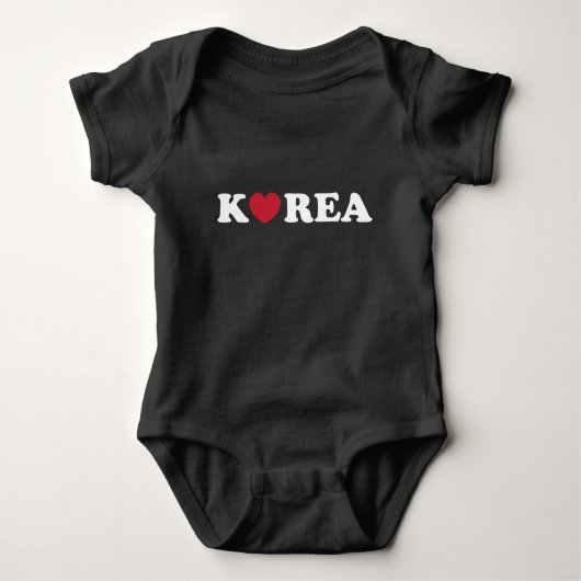 Korea Liebe Heart Baby Bodysuit Baby Strampler (Vorderseite)