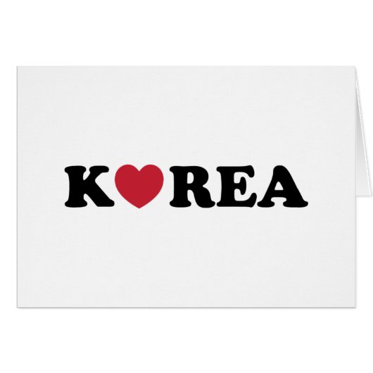 Korea Liebe Heart Card (Vorderseite (Horizontal))