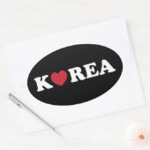 Korea Liebe Heart Oval Sticker (Umschlag)