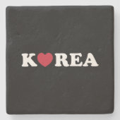 Korea Liebe Heart Stone Untersetzer (Vorderseite)