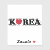 Korea Liebe Herz Aufkleber (Blatt)