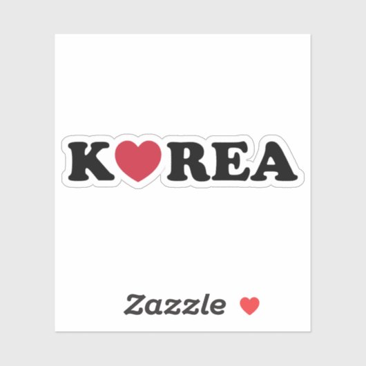 Korea Liebe Herz Aufkleber (Blatt)