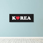 Korea Liebe Herz Canvas Print Leinwanddruck (Insitu (Holzboden))