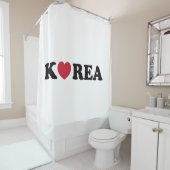 Korea Liebe Herz Duschvorhang (Beispiel)
