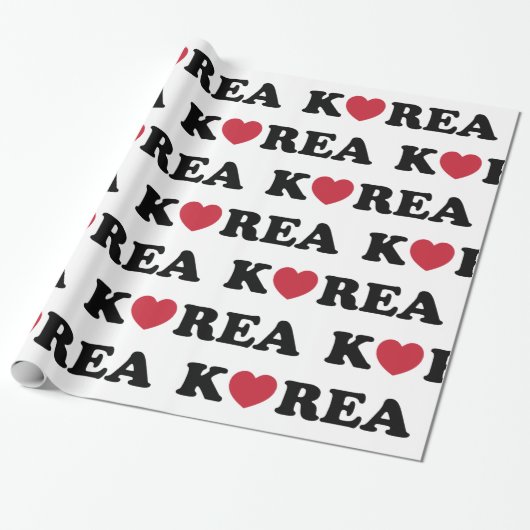 Korea Liebe Herz Geschenkpapier (Ungerollt)