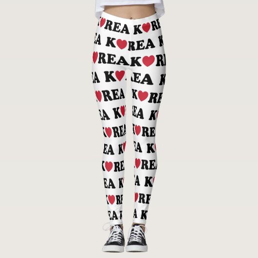 Korea Liebe Herz Leggings (Vorderseite)