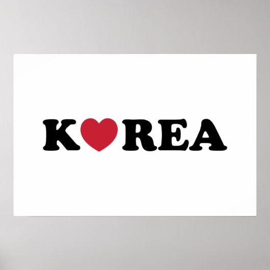 Korea Liebe Herz Poster (Vorne)
