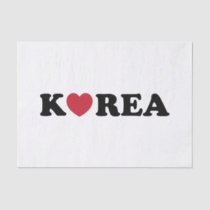 Korea Liebe Herz Seidenpapier
