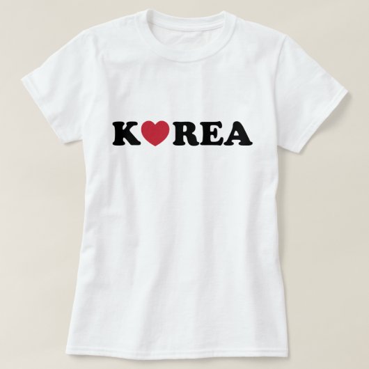 Korea Liebe Herz T-Shirt (Design vorne)