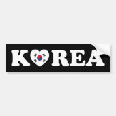 Korea Liebe Herzenflagge Autoaufkleber (Vorne)