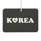 Korea Liebe Herzenflagge Autolufterfrischer (Vorderseite)