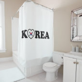 Korea Liebe Herzenflagge Duschvorhang (Beispiel)