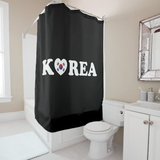 Korea Liebe Herzenflagge Duschvorhang (Beispiel)