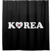 Korea Liebe Herzenflagge Duschvorhang (Vorderseite)