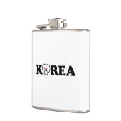 Korea Liebe Herzenflagge Flachmann (Links)