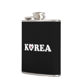 Korea Liebe Herzenflagge Flachmann (Links)