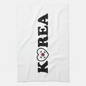 Korea Liebe Herzenflagge Geschirrtuch (Vertikal)