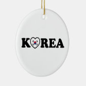 Korea Liebe Herzenflagge Keramik Ornament (Rechts)