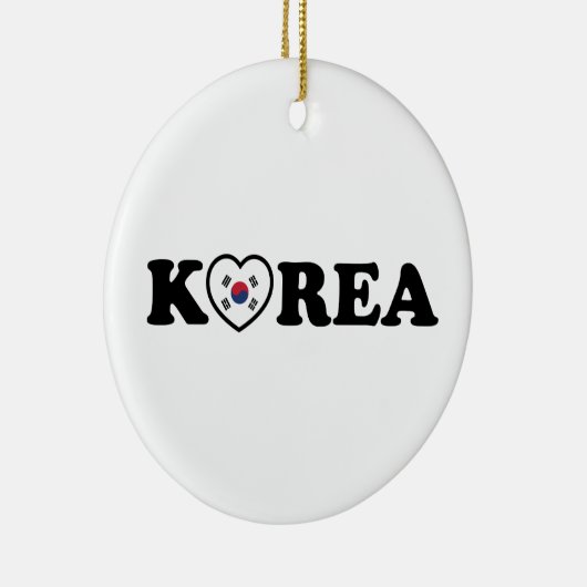 Korea Liebe Herzenflagge Keramik Ornament (Rechts)