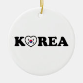 Korea Liebe Herzenflagge Keramik Ornament (Vorne)